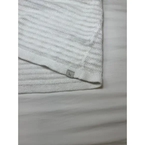 Eddie Bauer Ivory Hooded Open Front Cardigan Women’s Medium Lightweight Knit - Picture 5 of 13